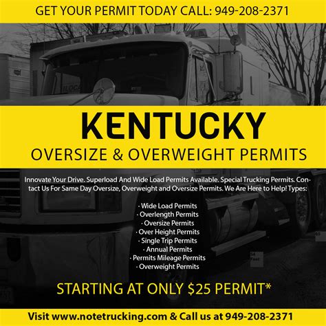 kentucky oversize permits phone number.